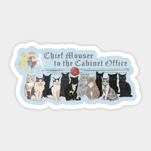 Chief Mouser to the Cabinet Office - Group Front, Individual Mouser Portraits on back Sticker